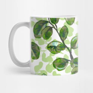 Green Leaves Illustration Mug